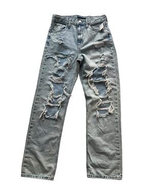 NWT Aéropostale 90s Baggy Distress High Rise Y2K Wide Leg Skater Grunge Jeans 4